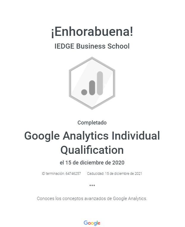 IEDGE | Google Analytics Individual Qualification