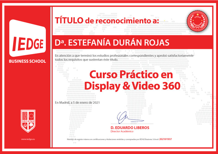 Certificación Curso Práctico en Display & Video 360