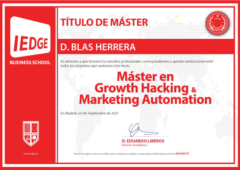 IEDGE | Máster en Growth Hacking & Marketing Automation