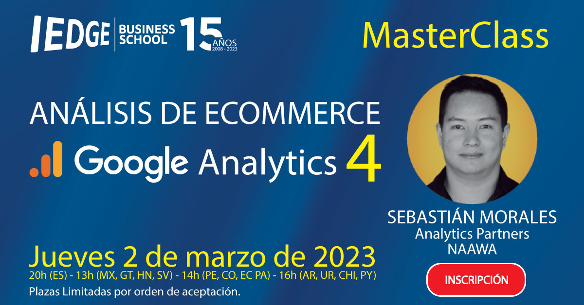 Análisis de ecommerce en Google Analytics 4 | Masterclass 2023